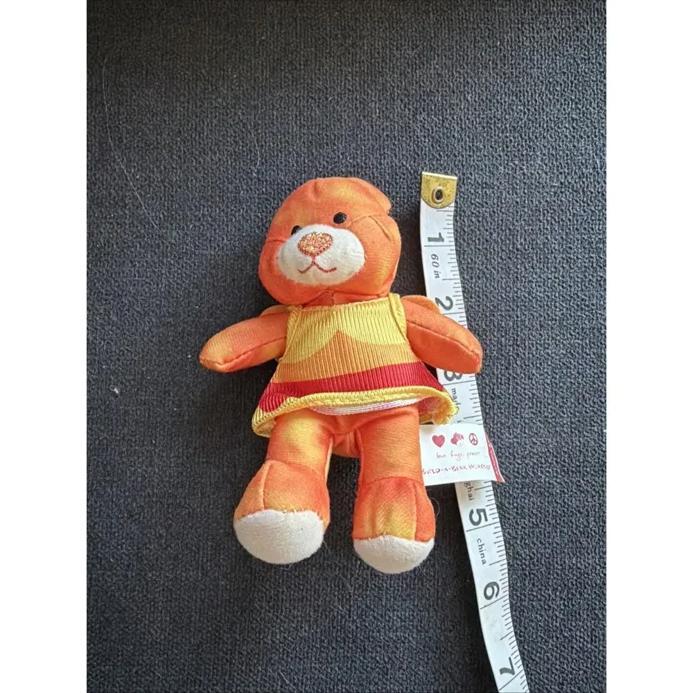 Mini Build A Bear Autumn Bear Orange Plush Super Cute McDonald’s 5”